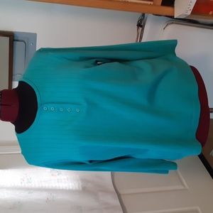 Teal green long sleeve shirt